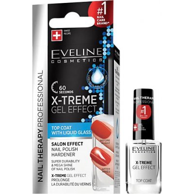 Eveline Cosmetics Nail Therapy krycí pre lesk (X-Treme Gel Effect) 12 ml