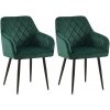 Sada 2 jedálenských stoličiek Monett velvet B, zelená