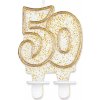 Godan Tortová sviečka 50 - zlatá