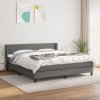 Box spring postel s matrací tmavě šedá 180x200 cm textil Šedá 3129570