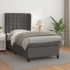 Box spring postel s matrací šedá 90x190 cm umělá kůže 3129007