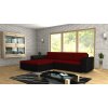 Rohová rozkladacia sedačka SERGIO červeno-čierna - SAWANA 13 + SAWANA 14