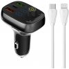 LDNIO Bluetooth C704Q 2USB, USB-C Vysielač FM + kábel USB-C - Lightning