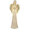 Soška anjel marhuľový s kvietkami 19cm
