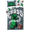 Halantex Obliečky Minecraft Creeper Grey Bavlna 140x200 70x90
