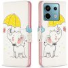 Peňaženkové kožené puzdro Drawing na Xiaomi Redmi Note 13 Pro 4G - Umbrella Elephant