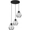 Luminex Luster na lanku BERGEN 3xE27/60W/230V čierna LU0606 + záruka 3 roky zadarmo