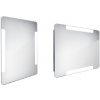 Nimco Zrkadlá - Kúpeľňové podsvietené LED zrkadlo 600 x 800 mm, zaoblené, alumínium ZP 18002