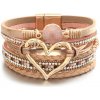 Amparo Miranda® Náramok Trendy Heart, Farba zlatý