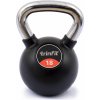 TRINFIT Kettlebell kov / guma s chrom madlem PREMIUM 18 kg