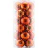 DECOLED Sada vianočných ozdôb medené plastové gule 8 cm, 12× lesklé, 12× matné, balenie 24 ks