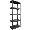 JAKS Plastový regál čierny 180 x 74 x 40 cm
