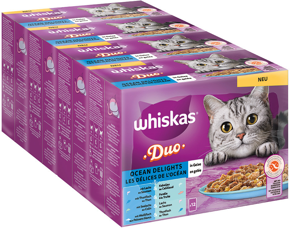 Whiskas Duo Ocean Delights v želé 48 x 85 g