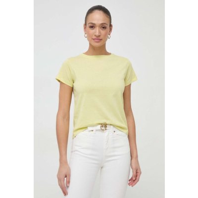 Pinko Bavlnené tričko dámsky 100373.A1N8 žltá