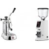 La Pavoni Stradivari Lusso + Eureka Atom W 75, white