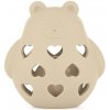 PETITE&MARS Hračka silikónová s hrkálkou Bear Basil Desert Sand 0m+
