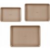 Plech na pečenie 3ks Sada plechov na pečenie Uhlíková oceľ Zlatý