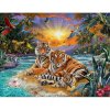 Norimpex Diamantové maľovanie Tigria rodinka 30 x 40 cm