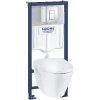 Grohe Solido - Set predstenovej inštalácie, klozetu a dosky SoftClose, tlačidlo Skate Cosmopolitan, chróm 39186000