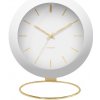 Dizajnové stolové hodiny 5833WH Karlsson 10,5cm (8714302685101)