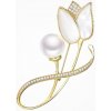 Swarovski e. luxusná brošňa s perleťou Noble Tulip seb1111
