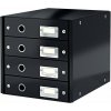 Zásuvkový box LEITZ Click & Store WOW, 4dielny, čierny (60490095)