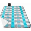 SPRINGOS Pikniková deka 200x200 mozaika modro-sivá