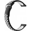 BStrap Silicone Sport remienok na Huawei Watch GT2 42mm, black/white (SXI001C0407)