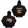 Metallica Worn Pushead Flaming Skull Back Print Black