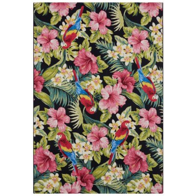 Hanse Home Collection koberce Kusový koberec Flair 105613 Flowers and Leaves Multicolored – na von aj na doma - 200x285 cm Viacfarebná
