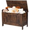 VEVOR Detská skrinka drevená hnedá, lavica na odkladanie do obývačky