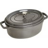 Staub Hrniec oválny 29 cm 4,2 l sivý