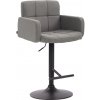 Barová stolička Los Angeles, látka, sivá