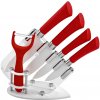 Royalty Line RL C4ST 5 dielna sada nožov keramické nože so škrabkou červená