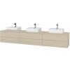 Dreja Kúpeľňová skrinka MODULE SZZ6 240 umývadlo Joy 3 - D04 Dub / D04 Dub / Stred + Pravé