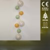 Vianočná LED svetelná ozdoba vnútorná - na batérie - gule MIX - Teplá biela