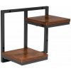ModernHome ME-ATS04 Nástenná polica s 2 úrovňami, tmavé drevo