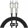 BASEUS Cafule Series nabíjací / dátový kábel USB-C na Lightning PD 20 W 2 m CATLJK-B01, čierna