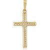 Lillian Vassago Zlatý gravírovaný latinský krížik, hranatý LLV06-GP115