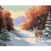Diamondi Diamantové maľovanie - JELEŇ A ZASNEŽENÉ SMREKY V LESE (D. RUSTY RUST) Rámovanie: vypnuté plátno na rám, Rozmer: 40x50 cm