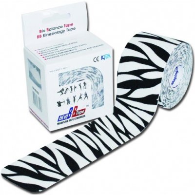 BB Tape Design Kineziologické tejpy - Zvierací motív Motív: zebra Rozmery: 500x5 cm