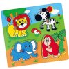Detské drevené puzzle s úchytmi Viga ZOO