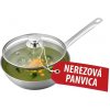 Panvica MagicHome Chloe, 24 cm, 2,5 lit., so sklenenou pokrievkou, nerez