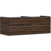 Hansgrohe Xelu Q Umývadlová skrinka, 50x136x55 cm, 4 zásuvky, tmavý orech/chróm 54089000-HG