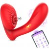 Silikónový vibrátor 10 vibračných režimov, lízanie, vyhrievanie + ovládanie APP