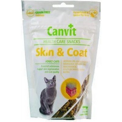 Canvit Skin & Coat Snacks 100 g pre polomäkká funkčná pochúťka pre mačky