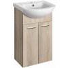 Aqualine Sapho, ZOJA umývadlová skrinka 42x74x25cm, dub platin, 51144