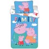 Posteľné obliečky Peppa Pig family - do postieľky II