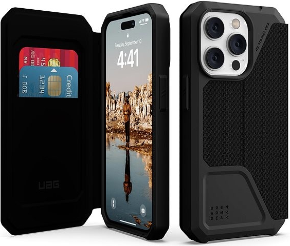 UAG Metropolis Folio Kevlar iPhone 14 Pro čierne