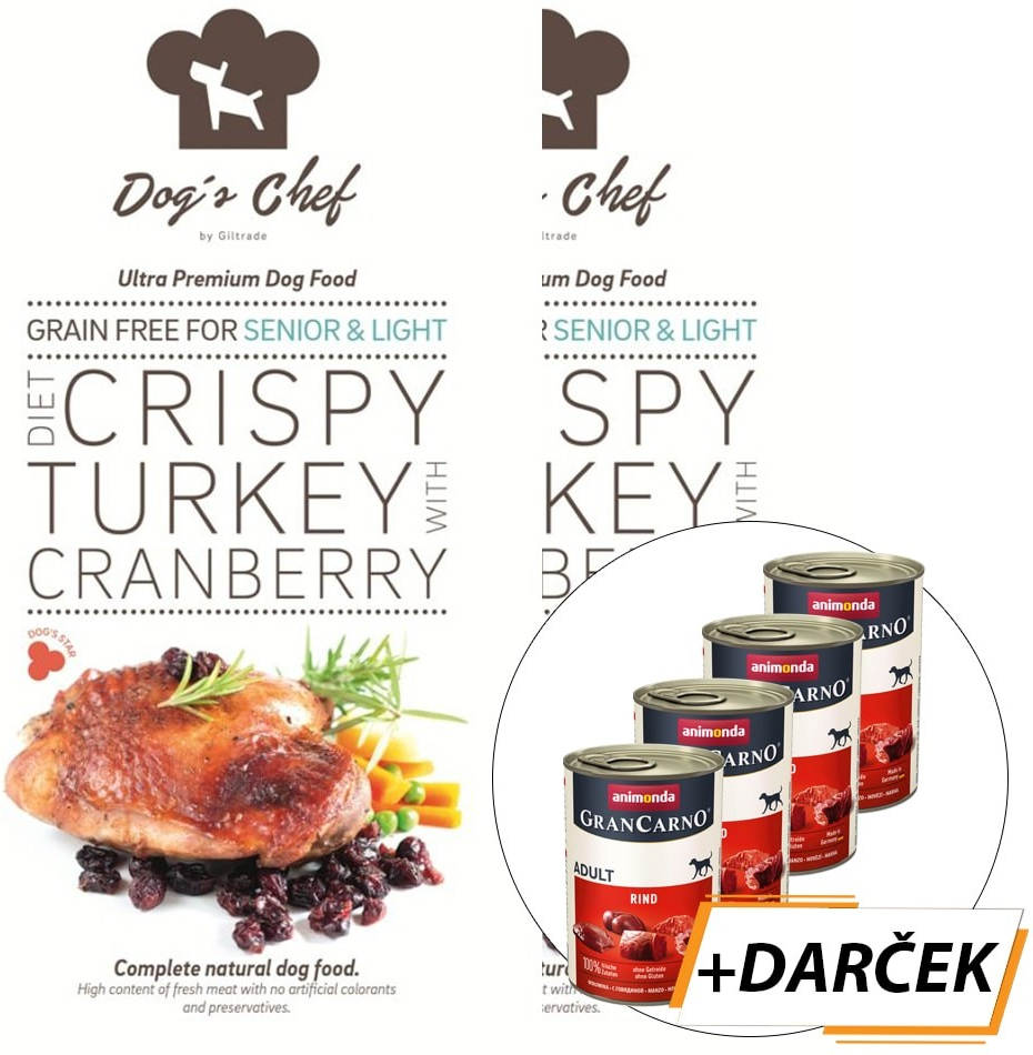 Dog´s Chef Diet Crispy Turkey with Cranberry 2 x 12 kg